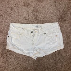 Abercrombie & Fitch White Denim Shorts